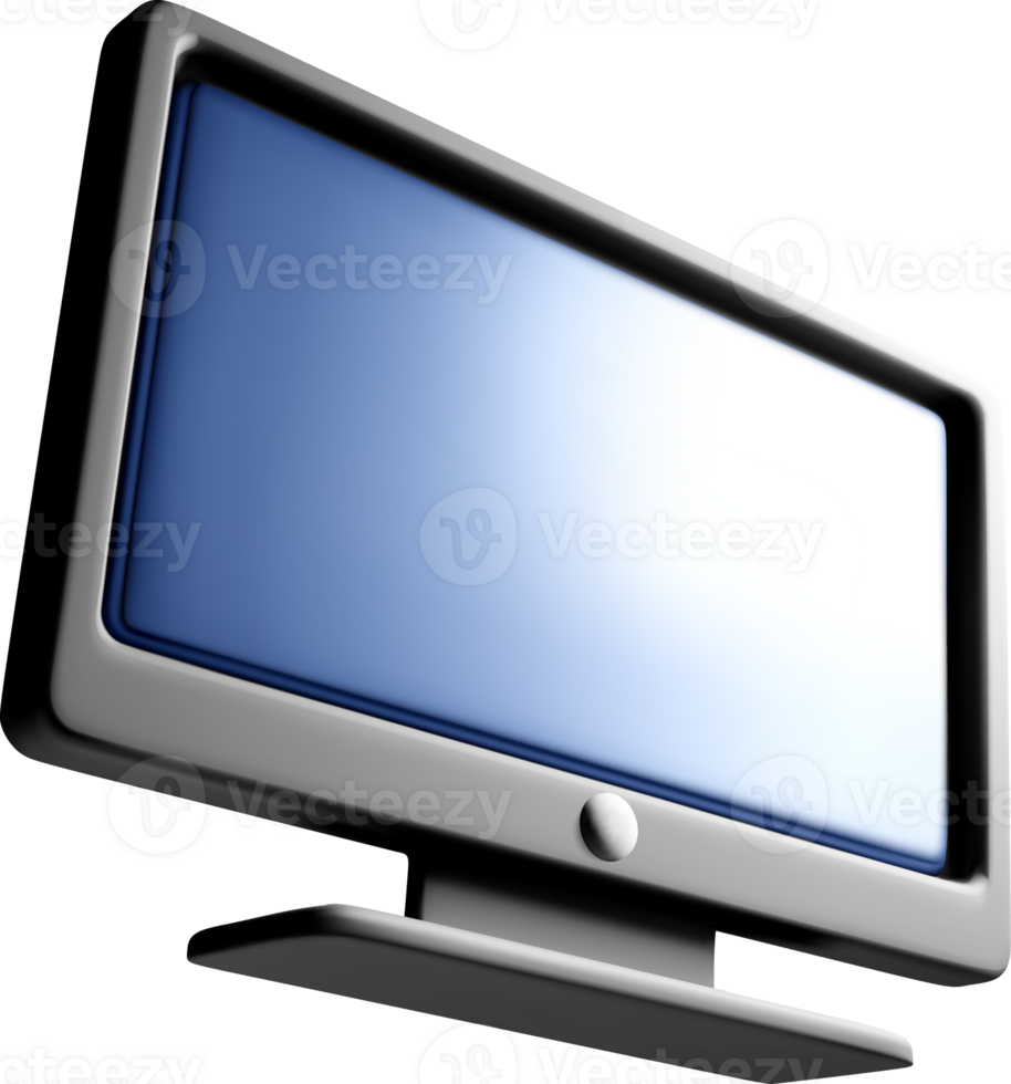 Realistic 3D Computer Monitor Design Concept png