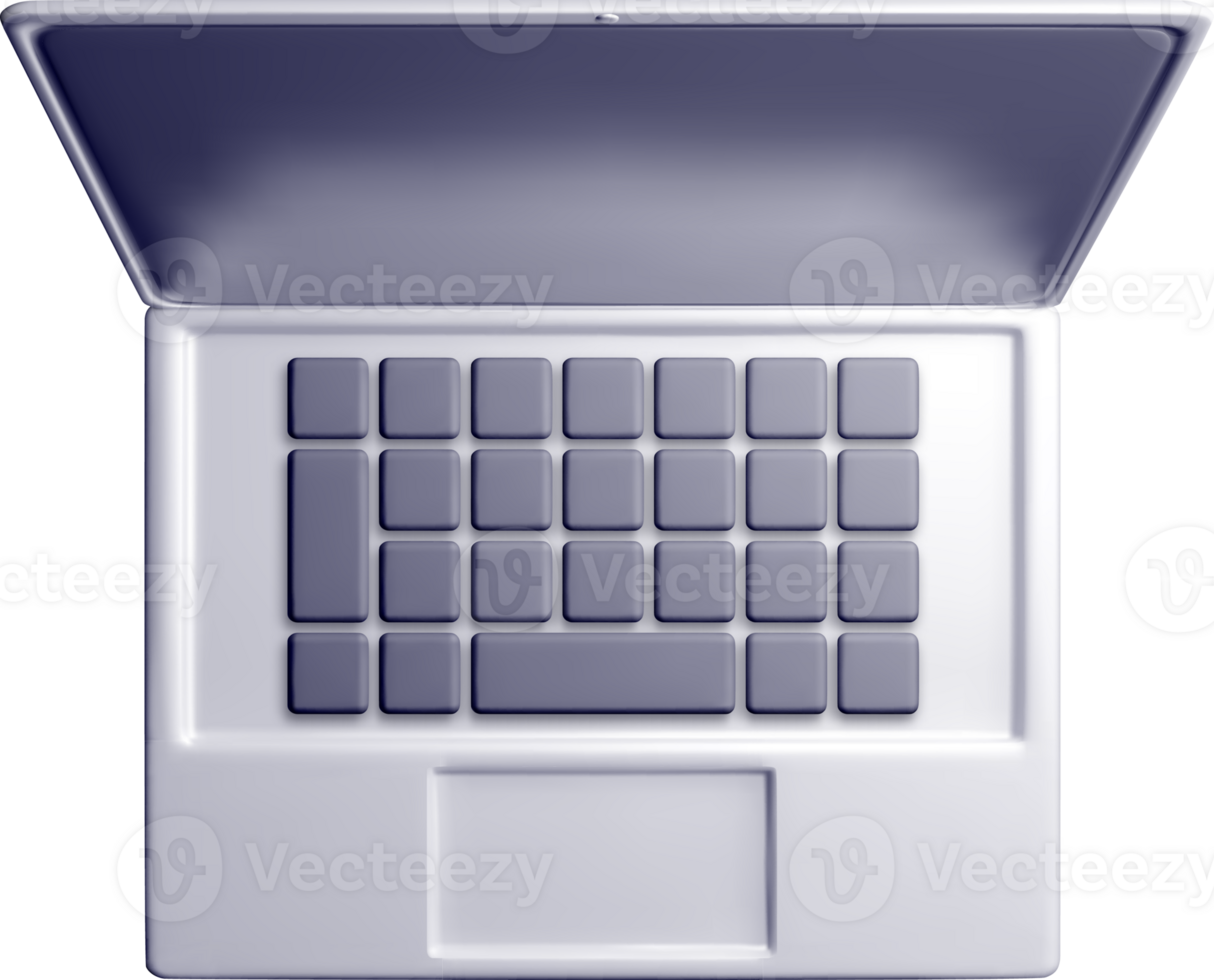3D Model of a Laptop Computer Design png
