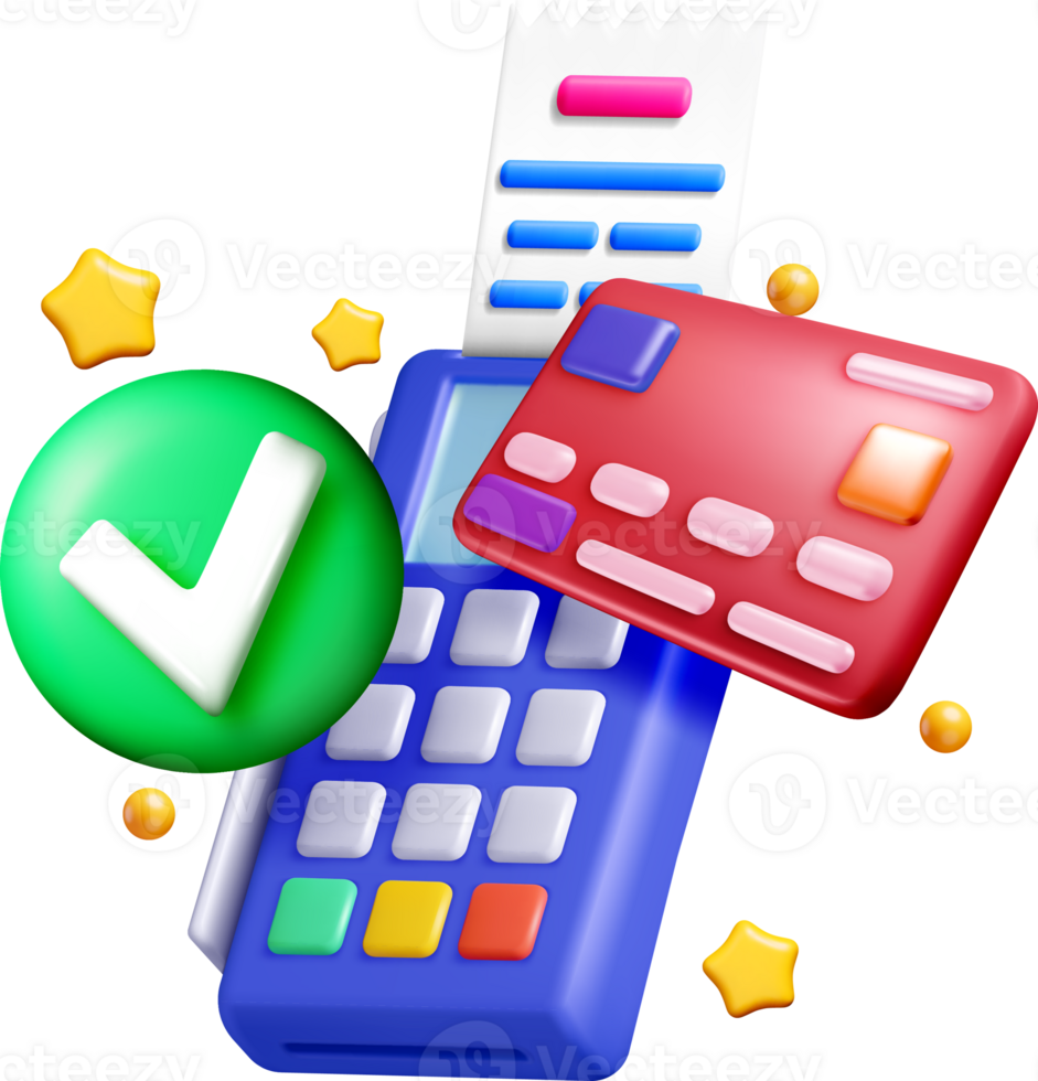 3D Payment Processing Elements and Devices png