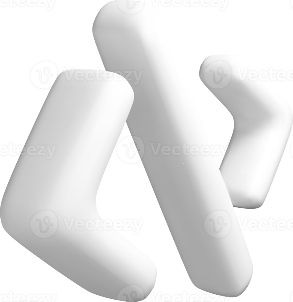 Abstract White Shapes in Modern 3D Design png