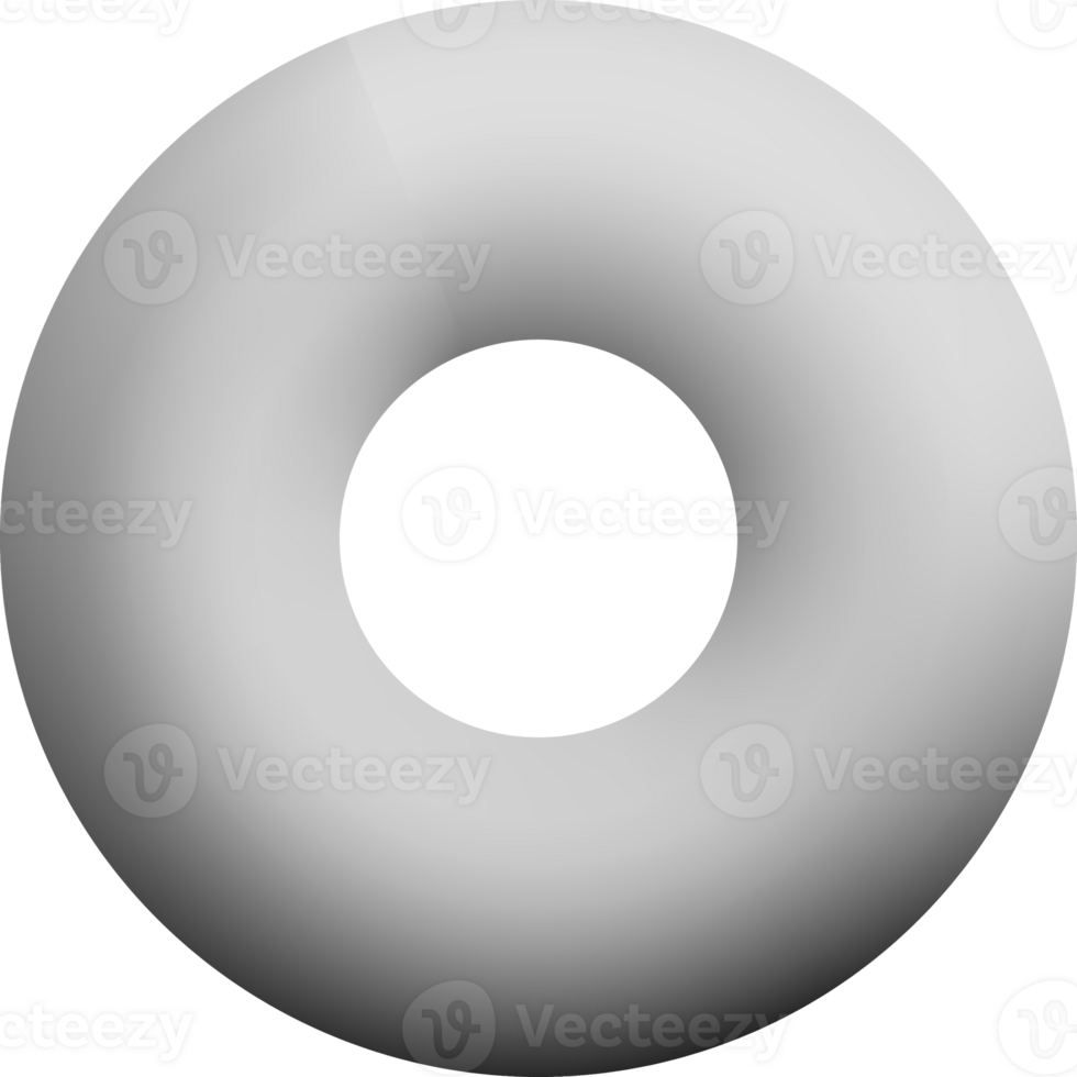 3D Monochromatic Torus Shape Design png