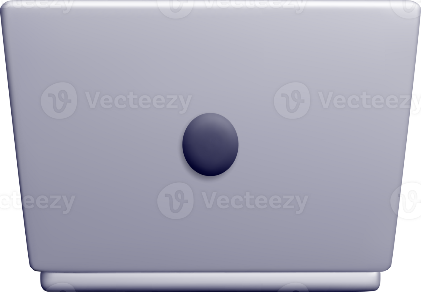 Stylized 3D Laptop Design in Minimalist Style png
