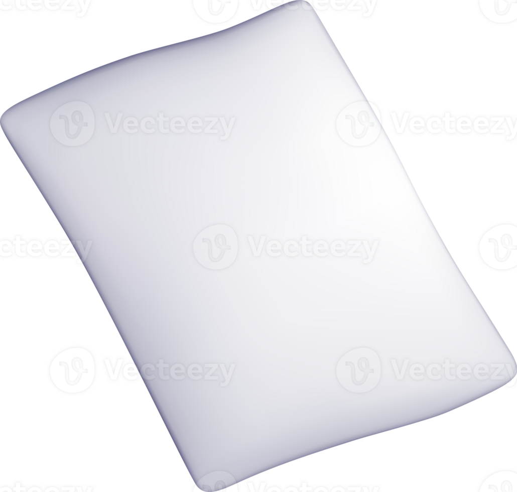 3D Rendering of a Soft Pillow Design png