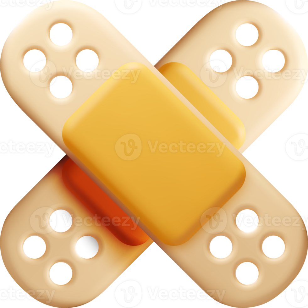 3D Adhesive Bandage Illustration png