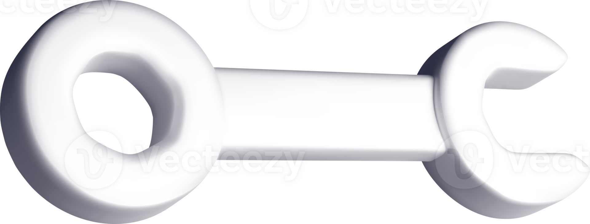 3D Wrench Model in White Color Scheme png