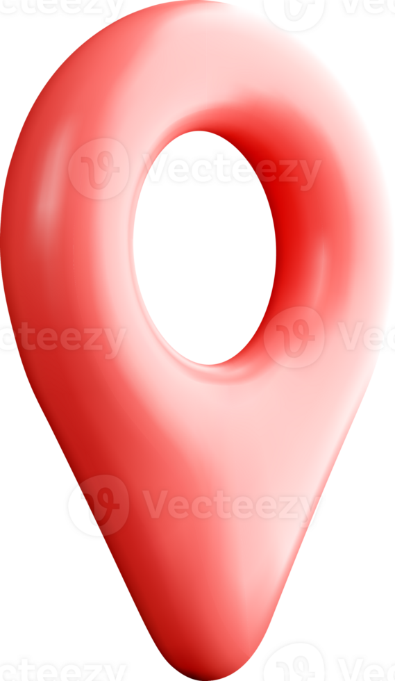 3D Location Marker Icon with Smooth Design png