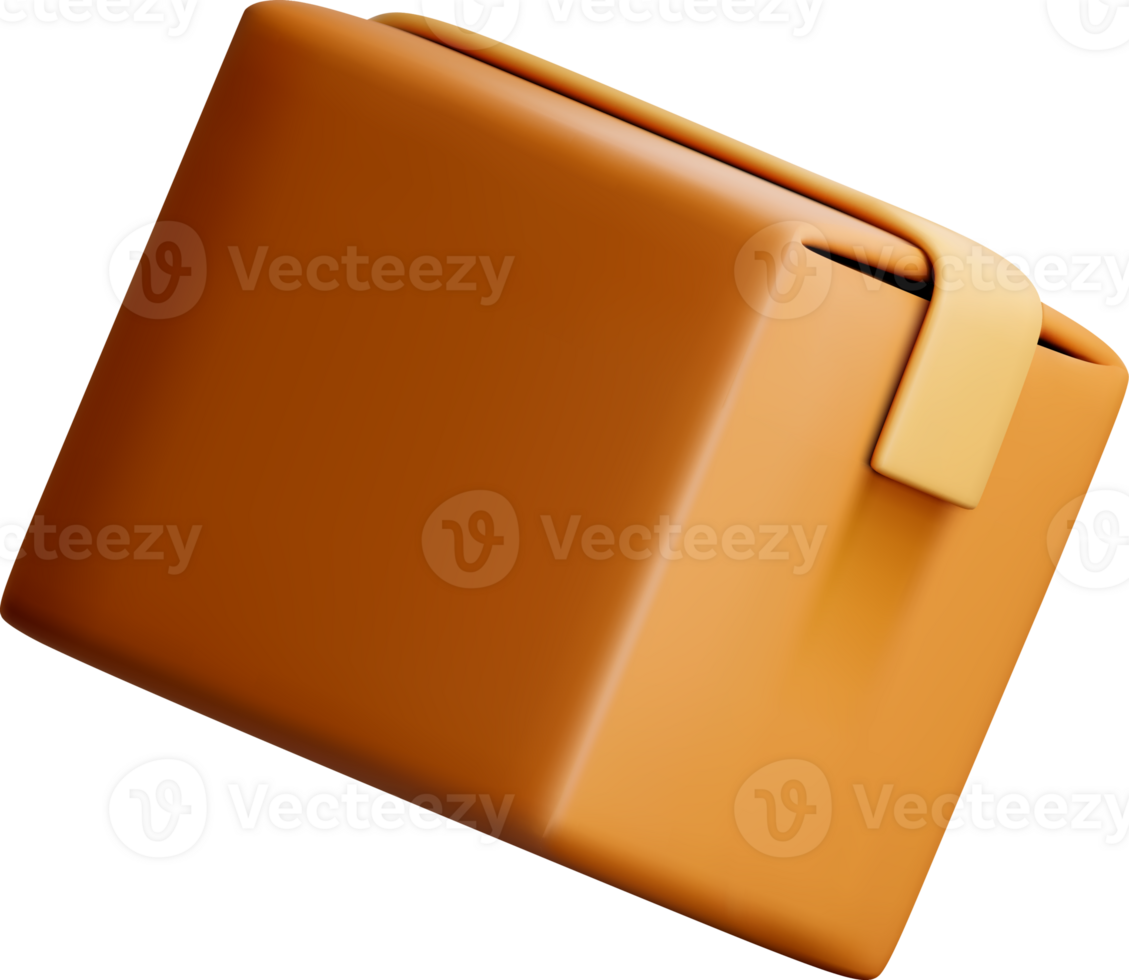 Stylish 3D Brown Handbag Design png