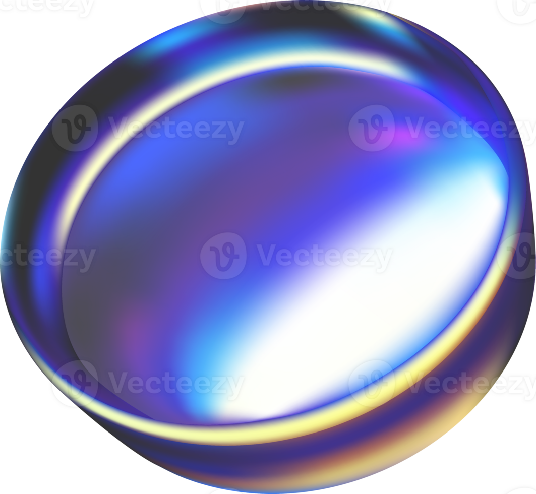 Radiant 3D Orb with Colorful Reflections png