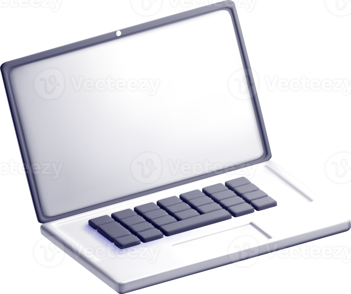 3D Render of a Modern Laptop Design png