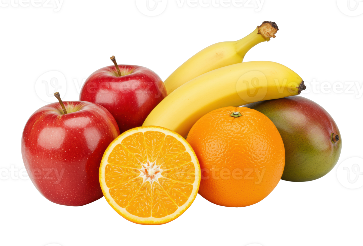 Colorful fruit arrangement on fresh produce still life vibrant colors close-up view png