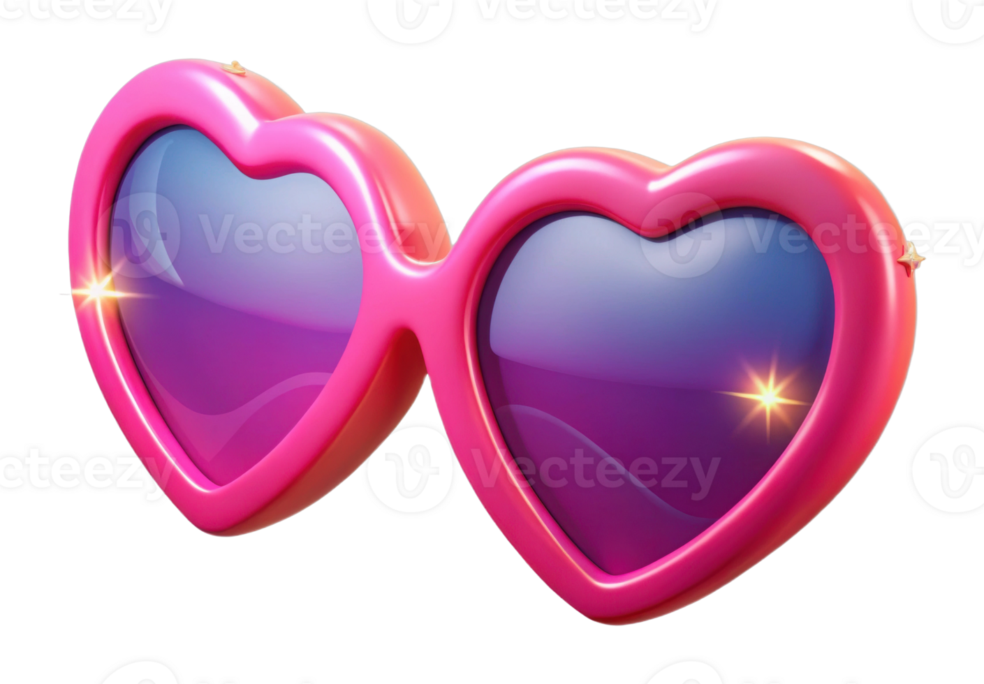 Fun action with heart-shaped sunglasses vibrant background playful lifestyle colorful environment png