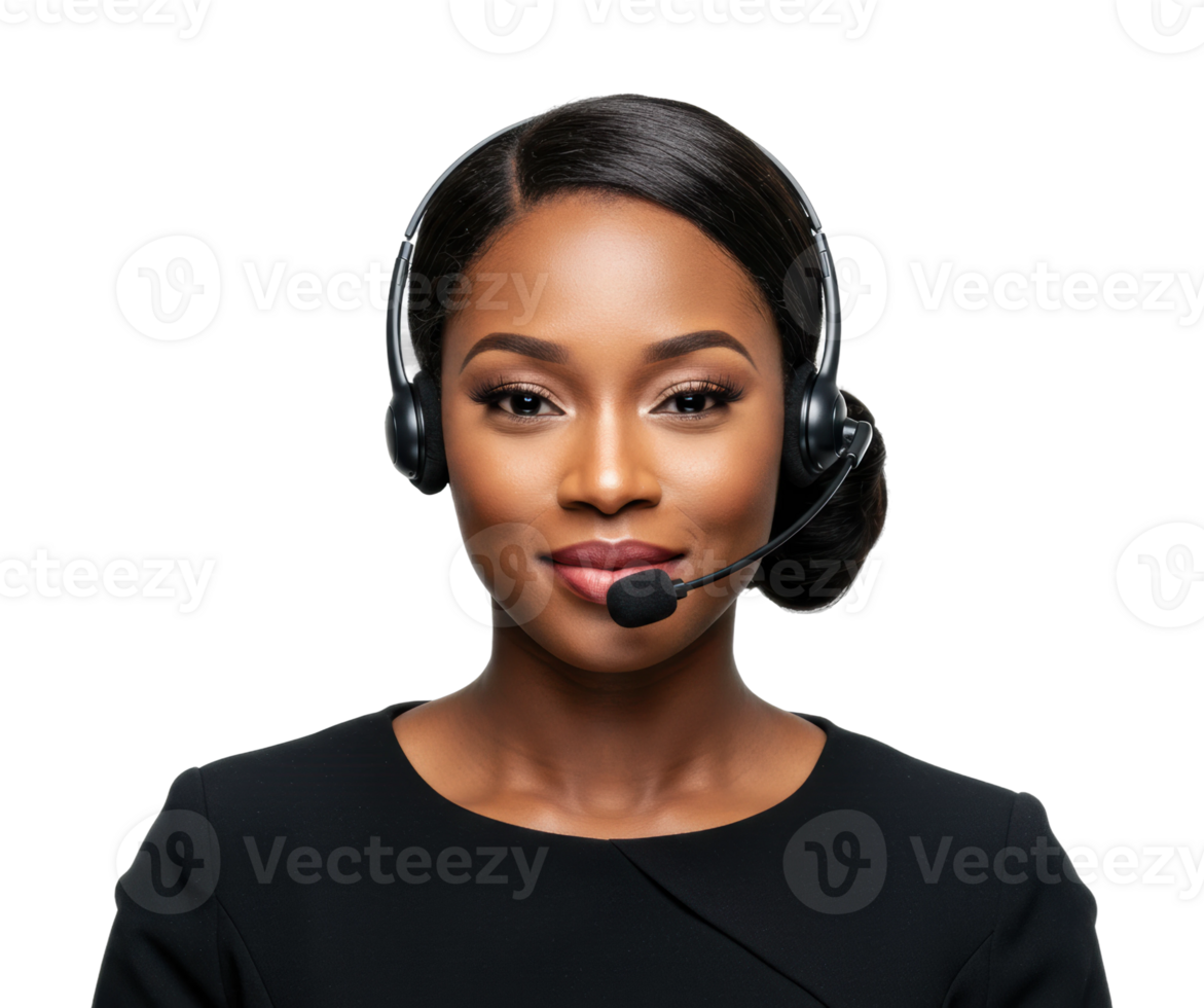 Customer support representative in modern office professional portrait focused environment engaging concept png