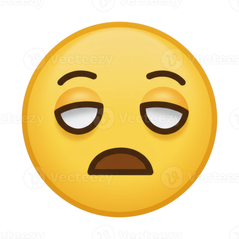 Bored expression face emoji digital art graphic design minimalist close-up emotional response png