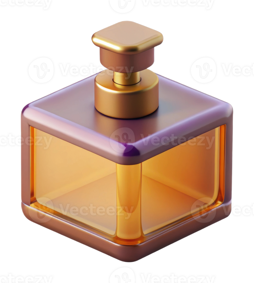 Elegant glass perfume bottle display studio setting product photography minimalistic style close-up view png