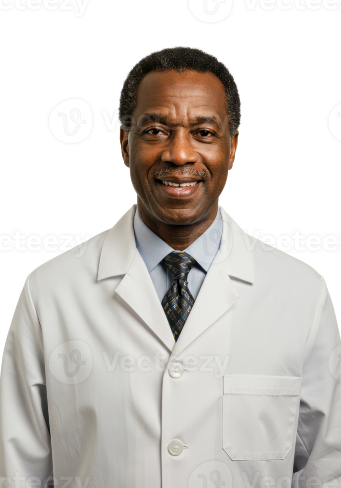 Doctor smiling in lab coat medical office portrait photography professional setting close-up health awareness png