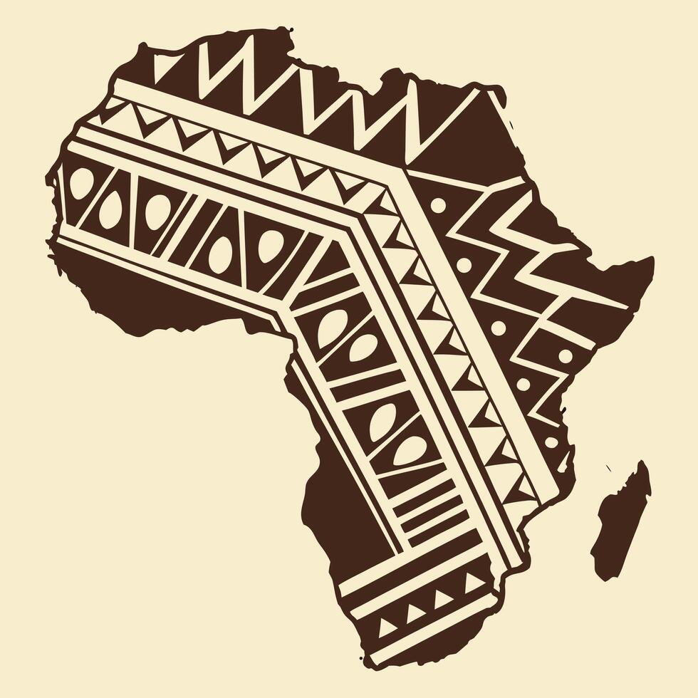 Tribal africa map design vector