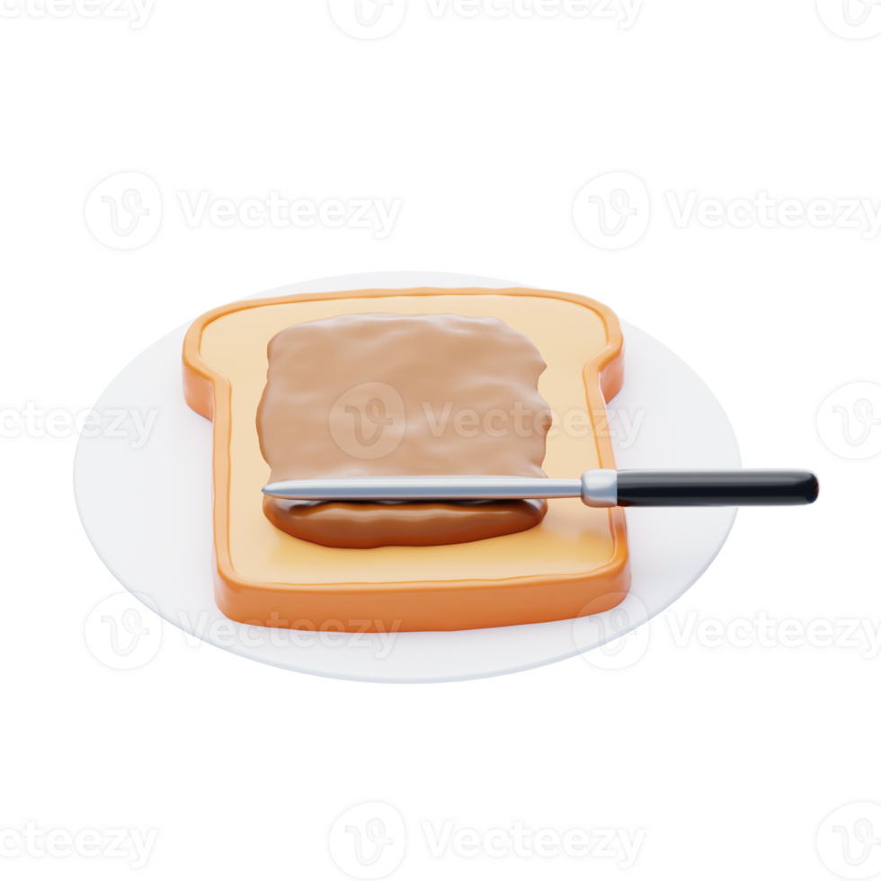 A piece of toast with peanut butter on it png
