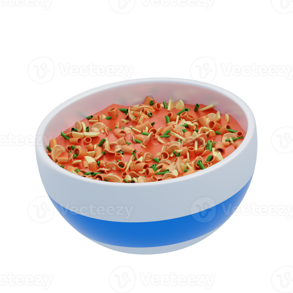 A bowl of food with a blue and white stripe png