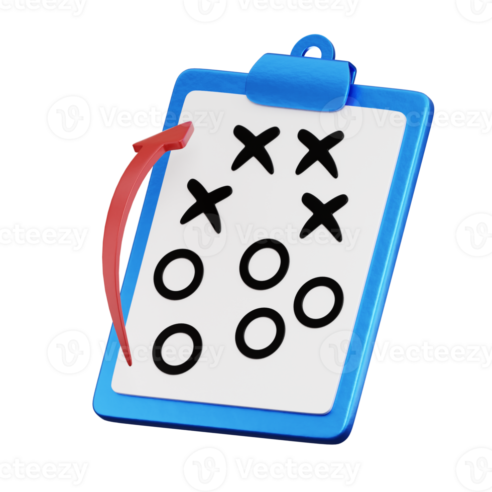A clipboard with a red arrow pointing to a list of todos png
