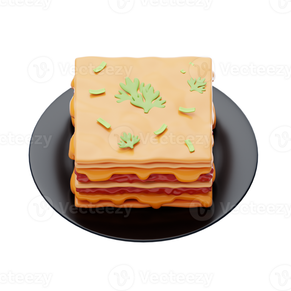 A square piece of cheese and meat on a plate png