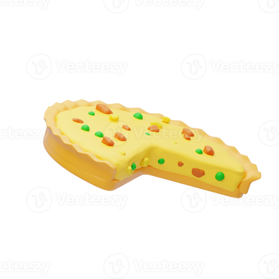 A yellow pie with green and yellow sprinkles png