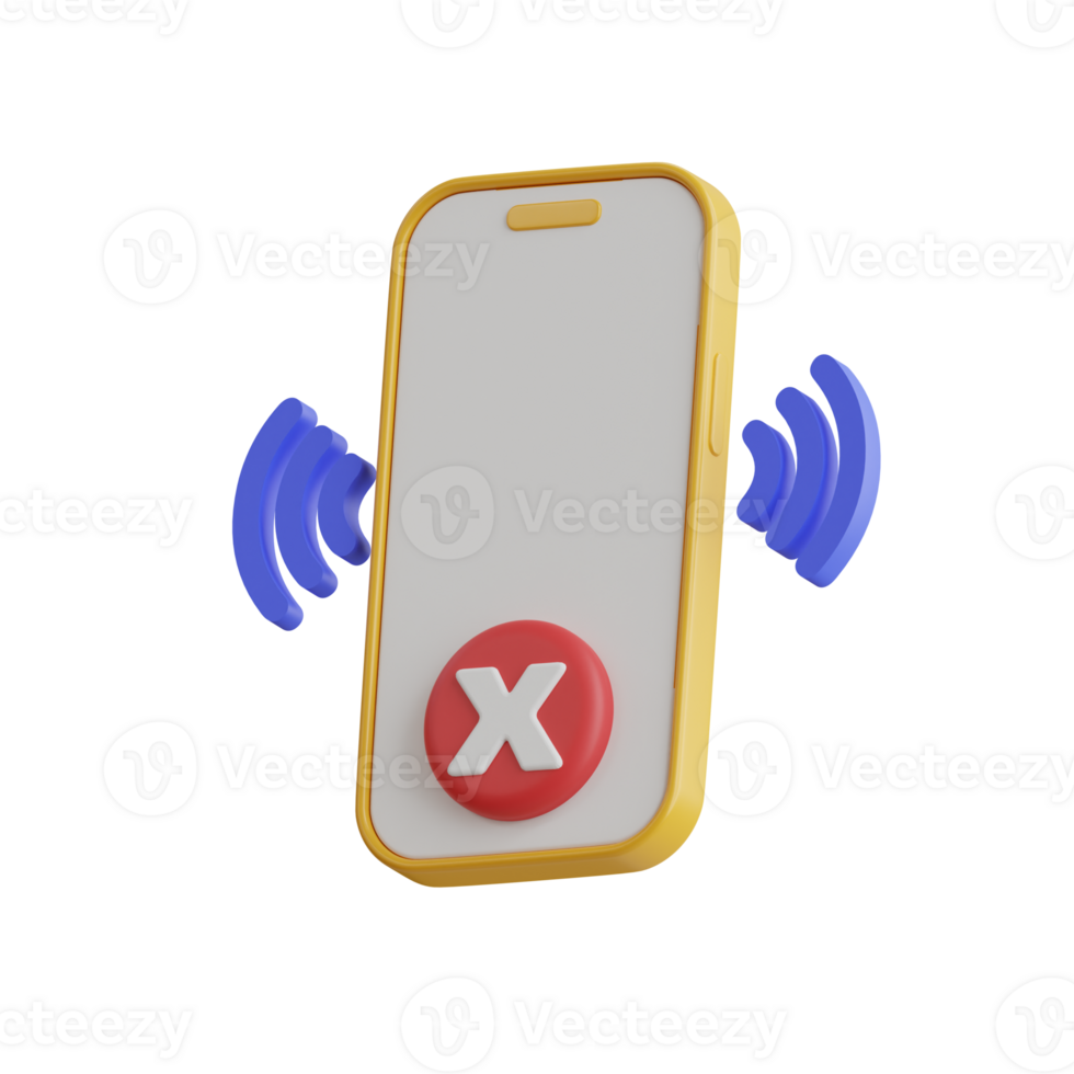 A cell phone with a red x on it png