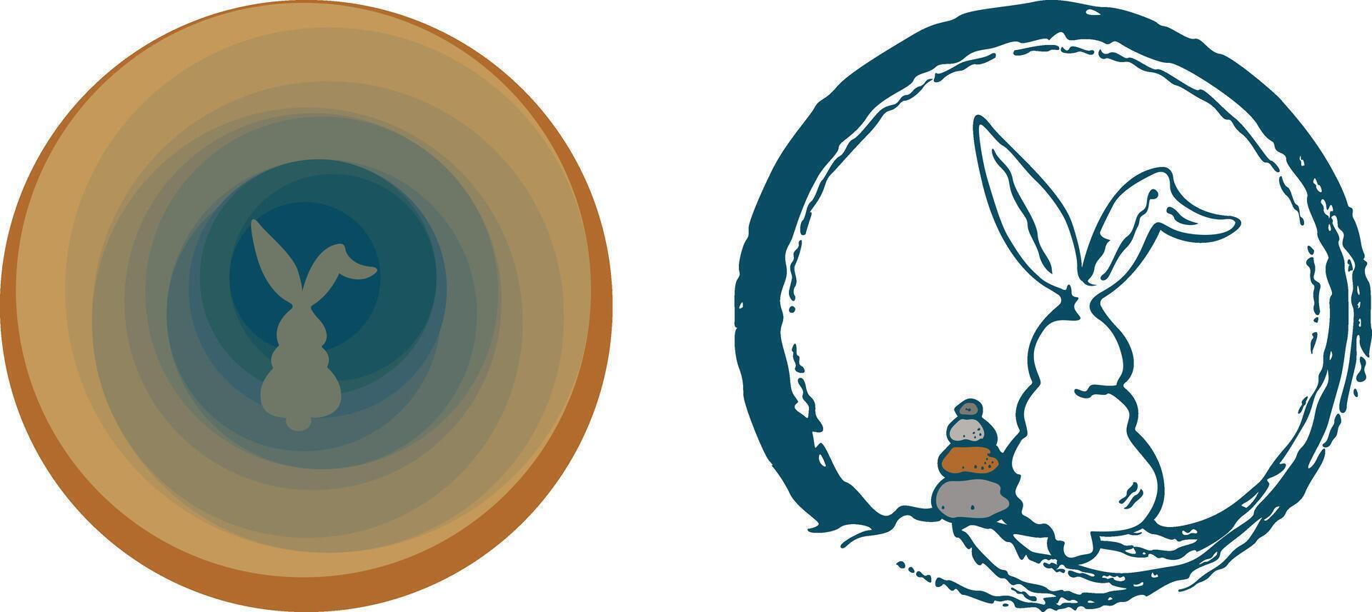 Rabbit looking away clipart vector