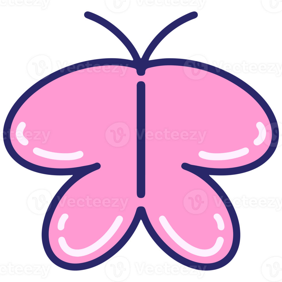 pink butterfly icon design on a transparent background png