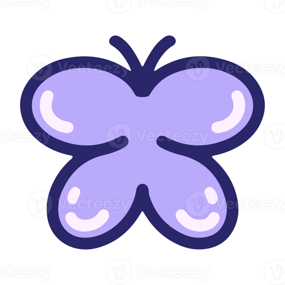 purple butterfly icon on a transparent background png