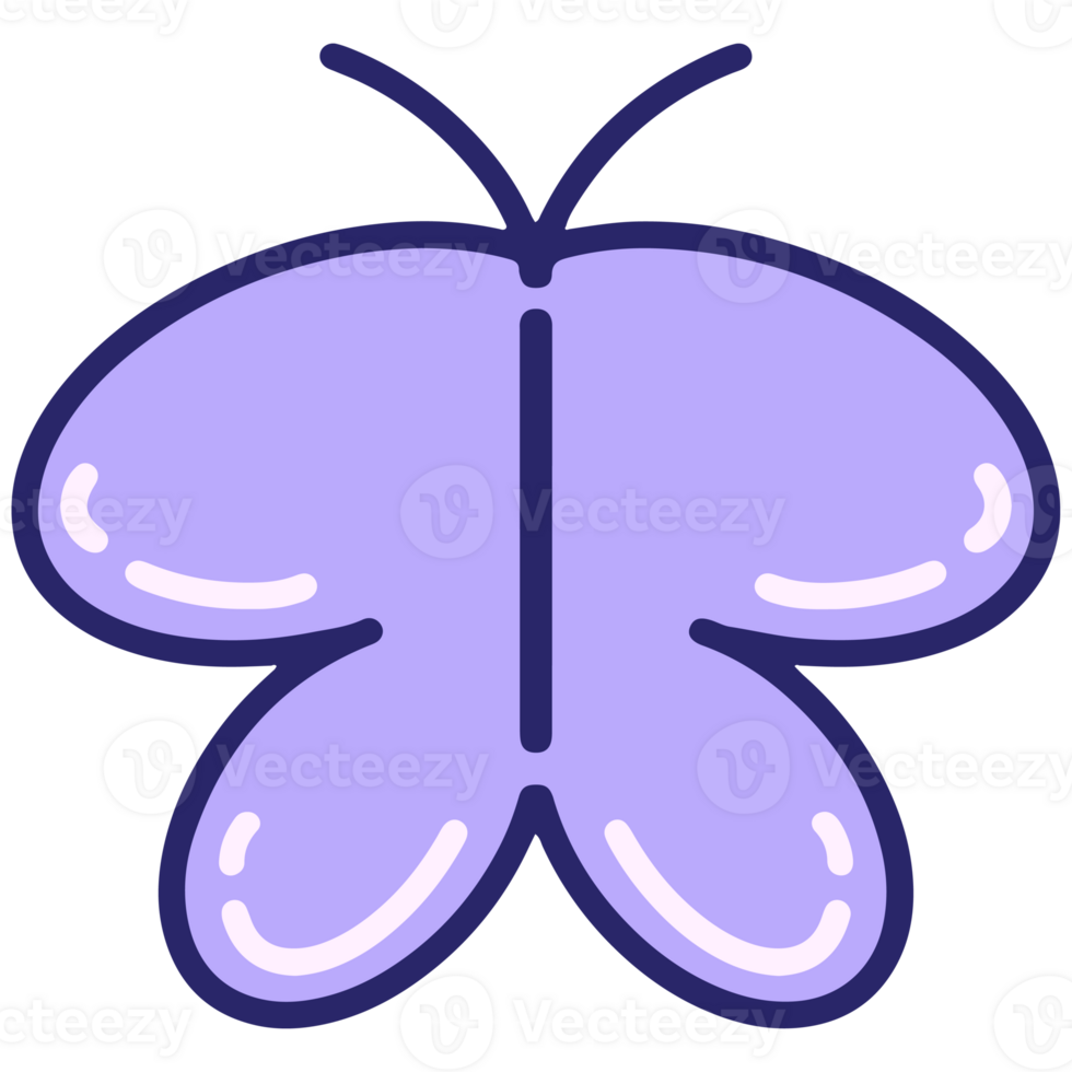 purple butterfly clip on a transparent background png