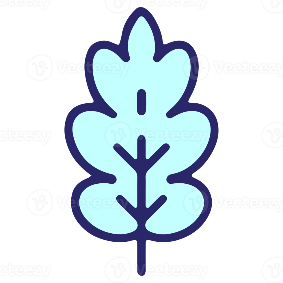 blue leaf icon on a transparent background png