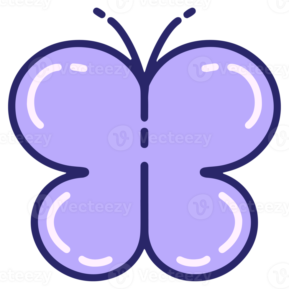 purple butterfly clip art on a transparent background png