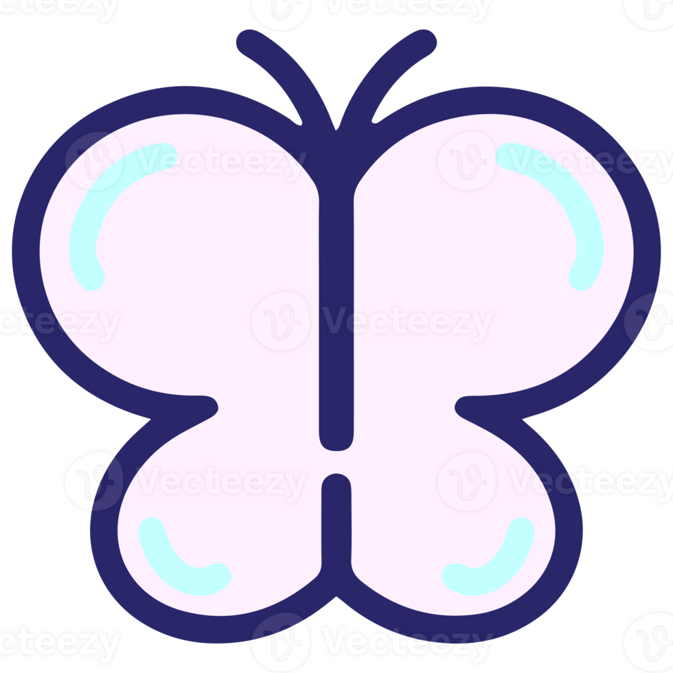 cute purple butterfly icon on a transparent background png