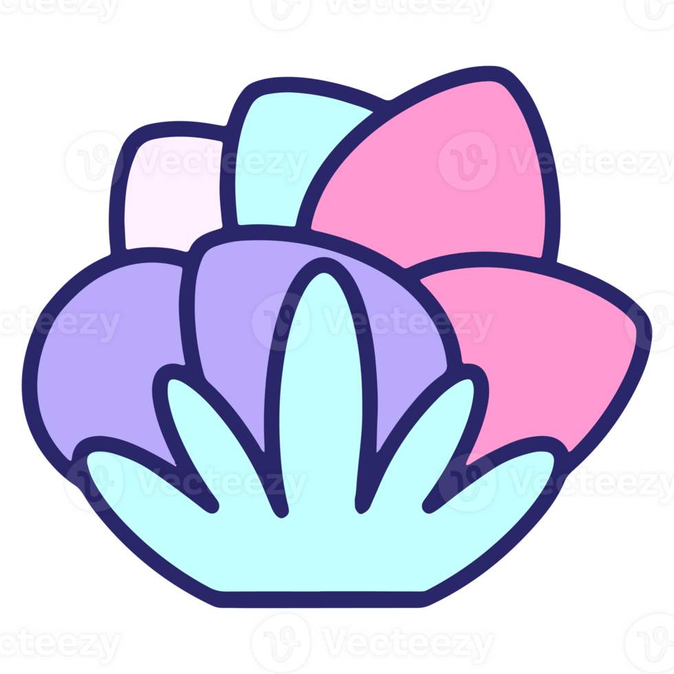 a flower with leaves and petals on neon color on a transparent background png