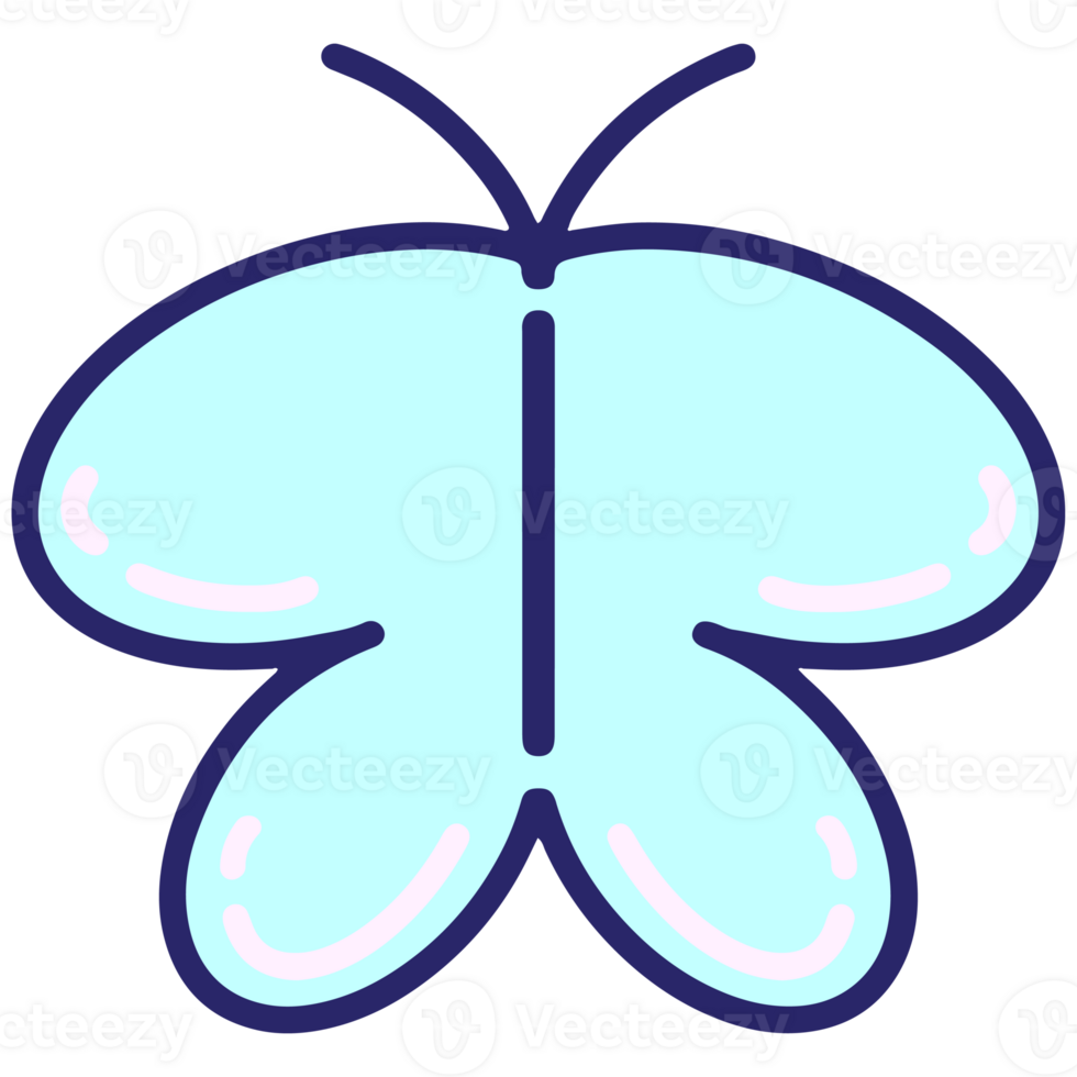 simple cute butterfly icon in bright color png