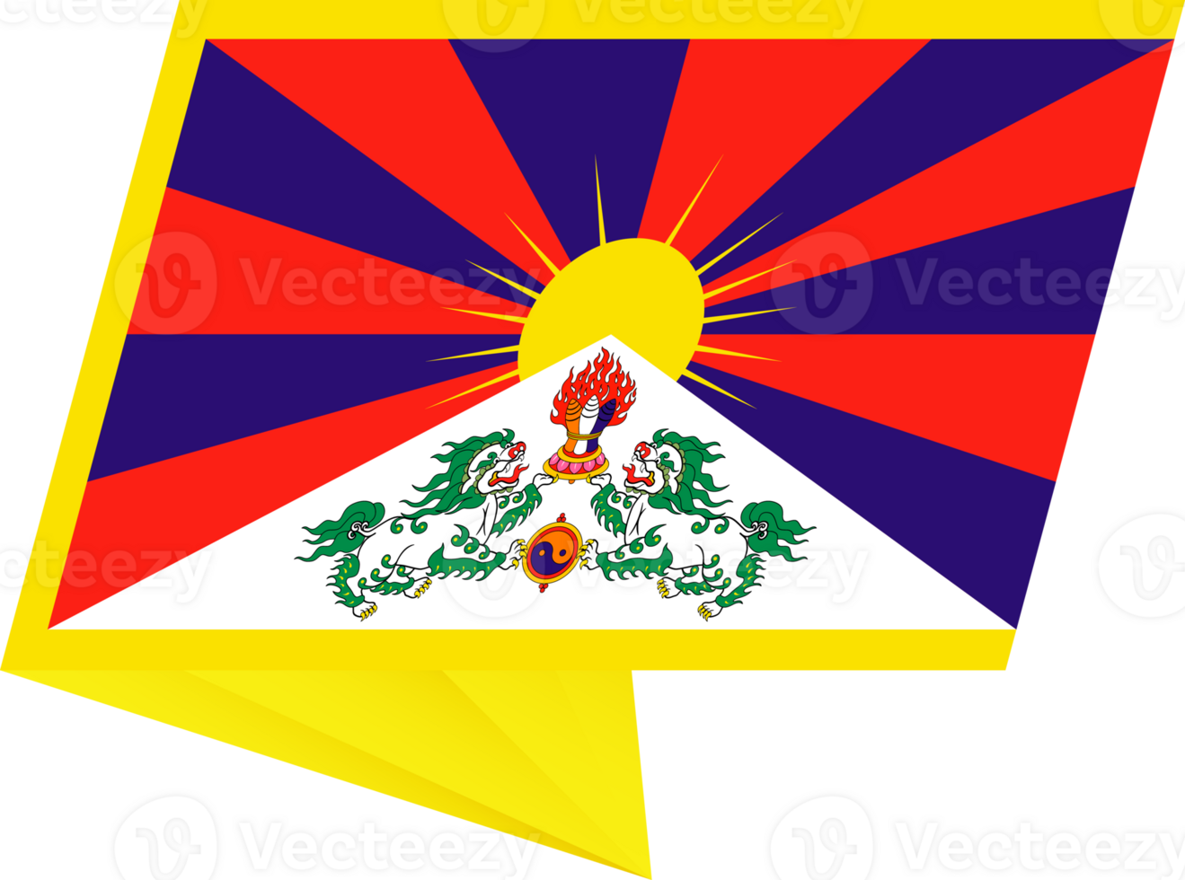 Tibet pin flag png