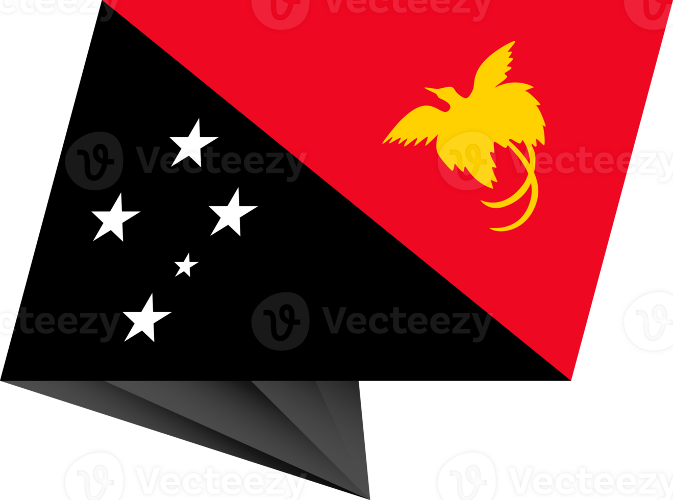 Papua New Guinea pin flag png