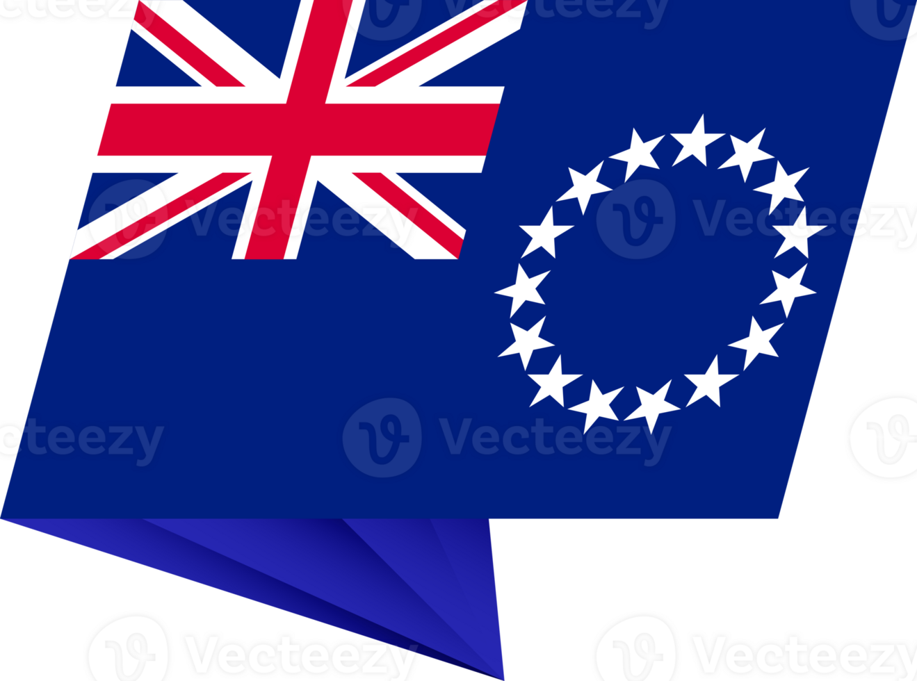Cook Islands pin flag png