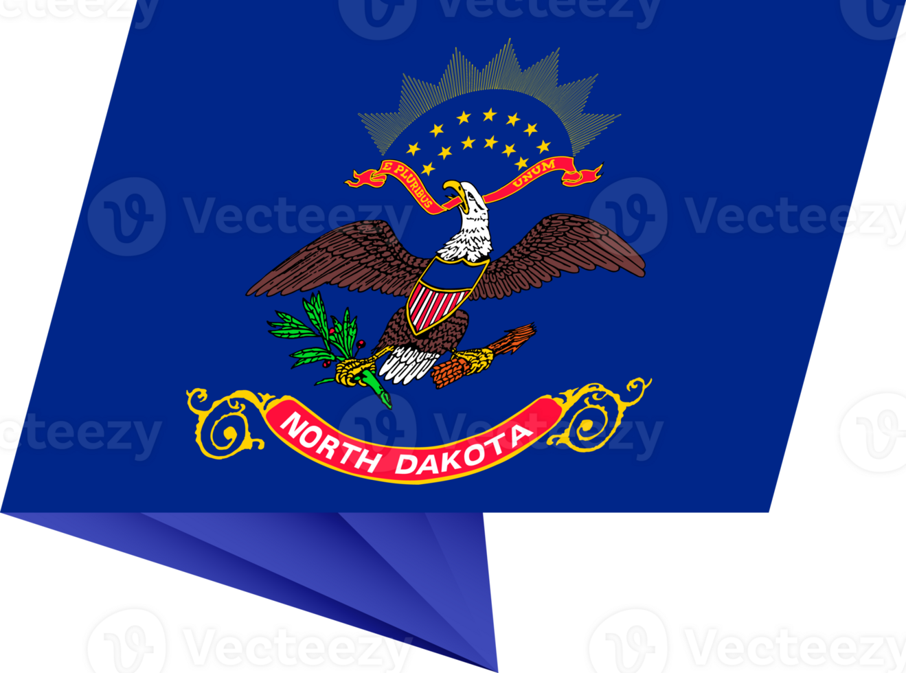 North Dakota pin flag png