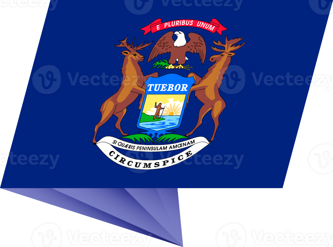 Michigan pin flag png
