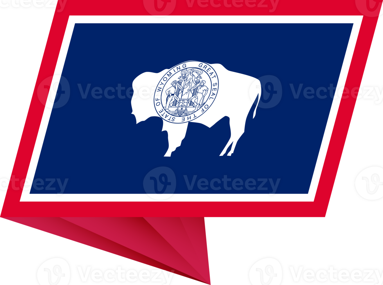 Wyoming pin flag png