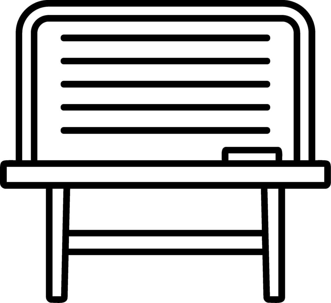 Chalkboard Outline Style Icon vector