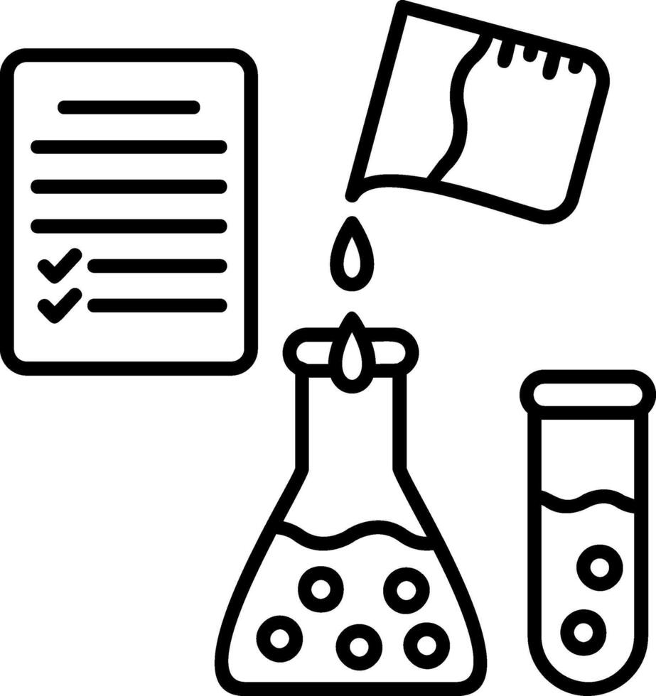 Experiment Outline Icon vector