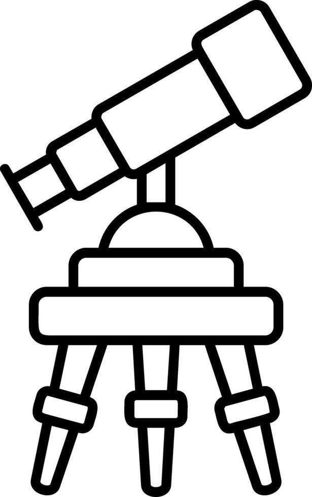 Telescope Outline Style Icon vector