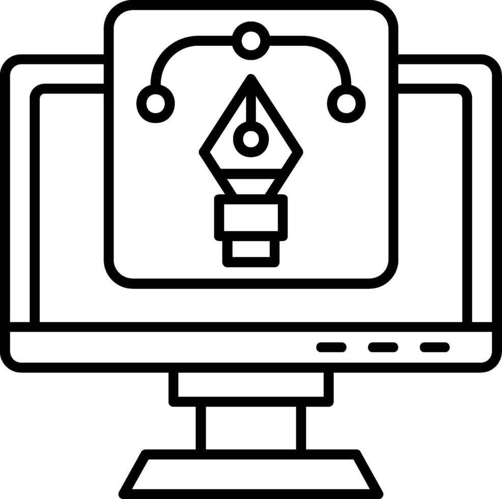 Design Outline Style Icon vector