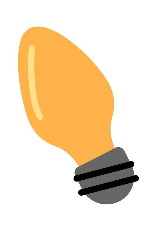 Light bulb flat icon Providing outside light vector