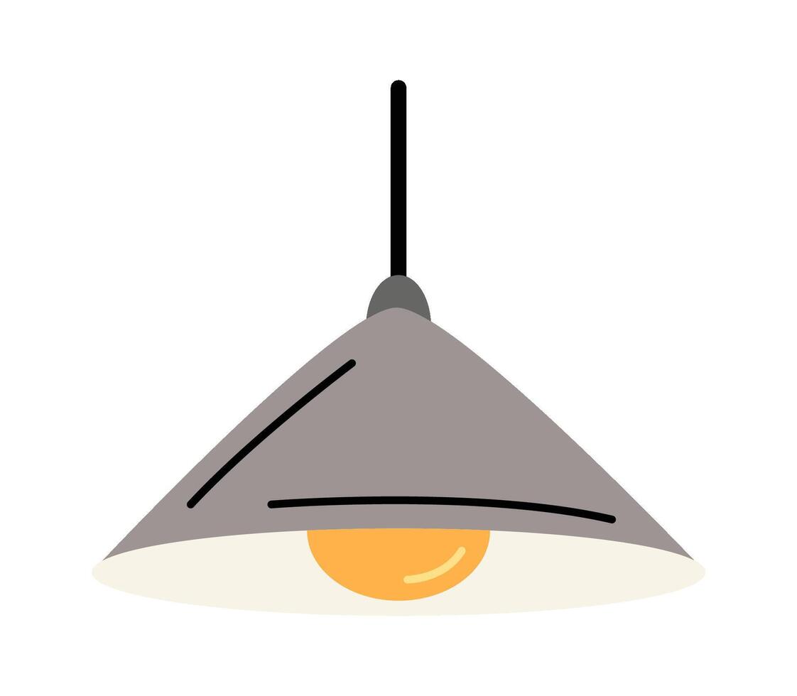 Inside lamp flat icon Modern light vector