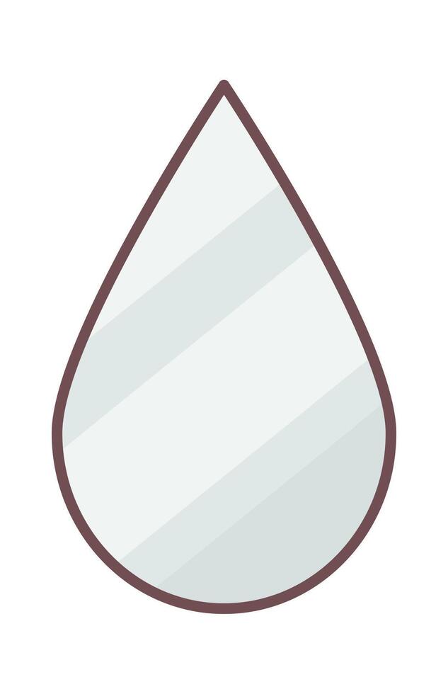 Drop shape modern mirror flat icon vector