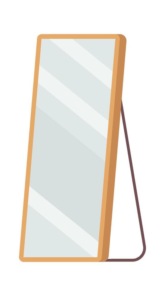 Modern rectangle full length mirrors flat icon vector