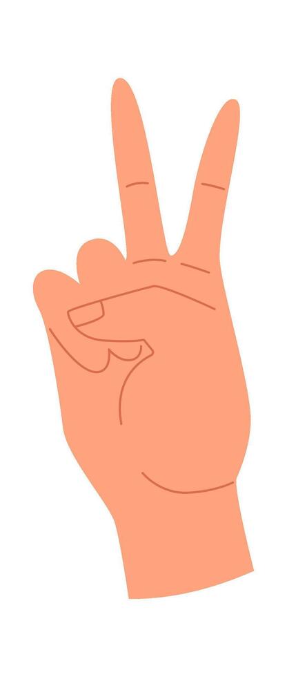 Hand flat icon Showing different fingers Flat Illustration Hand Drawn Icon vector